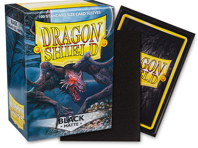 Dragon Shield Matte Standard Sleeves - Black (100 ct)